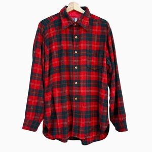 Pendleton Red and Black Wool Men's Flannel